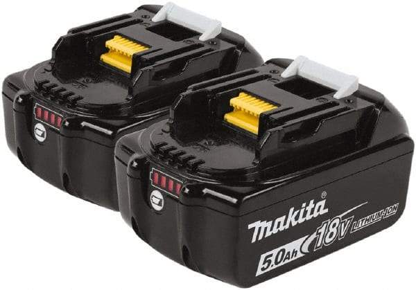 Makita - 18 Volt Lithium-Ion Power Tool Battery - 5 Ahr Capacity, 45 min Charge Time, Series LXT - USA Tool & Supply