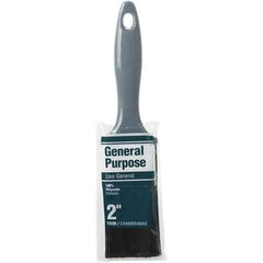 Rubberset - 2" Flat Synthetic Trim Brush - Plastic Beavertail Handle - USA Tool & Supply