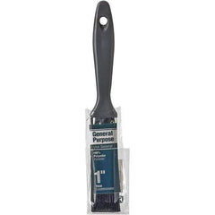 Rubberset - 1" Flat Synthetic Trim Brush - Plastic Beavertail Handle - USA Tool & Supply