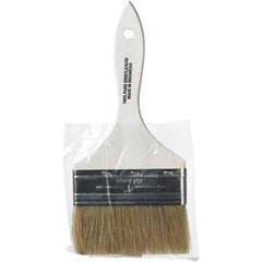 Rubberset - 4" Flat Hog Chip Brush - Wood Beavertail Handle - USA Tool & Supply