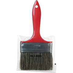 Rubberset - 4" Flat Hog Chip Brush - Wood Beavertail Handle - USA Tool & Supply