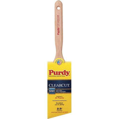 Purdy - 2-1/2" Angled Nylon/Polyester Trim Brush - Wood Fluted Handle - USA Tool & Supply