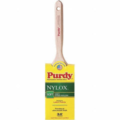 Purdy - 3" Flat Synthetic Trim Brush - Wood Fluted Handle - USA Tool & Supply