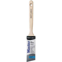 Bestt-Liebco - 1-1/2" Angled Nylon/Polyester Sash Brush - Wood Long Sash Handle - USA Tool & Supply