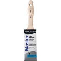 Bestt-Liebco - 2" Flat Nylon/Polyester Trim Brush - Wood Beavertail Handle - USA Tool & Supply
