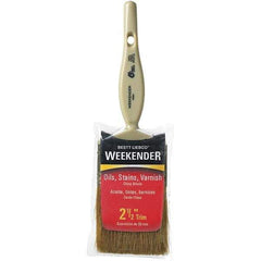 Bestt-Liebco - 2-1/2" Flat Hog Trim Brush - Wood Kaiser Handle - USA Tool & Supply