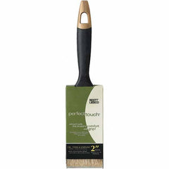 Rubberset - 2" Flat Hog Trim Brush - Wood Beavertail Handle - USA Tool & Supply