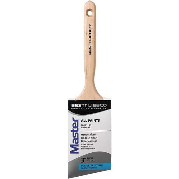Bestt-Liebco - 3" Flat Nylon/Polyester Trim Brush - Wood Beavertail Handle - USA Tool & Supply
