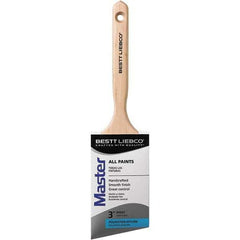 Bestt-Liebco - 3" Flat Nylon/Polyester Trim Brush - Wood Beavertail Handle - USA Tool & Supply