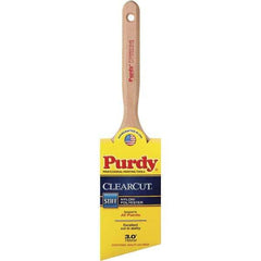 Purdy - 3" Angled Nylon/Polyester Trim Brush - Wood Fluted Handle - USA Tool & Supply