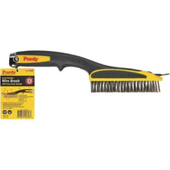 Purdy - Wire Surface Preparation Brush - 11" OAL, Cushioned Grip Handle - USA Tool & Supply