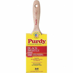 Purdy - 3" Flat Hog Wall Brush - 3-3/8" Bristle Length, 3-3/8" Wood Beavertail Handle - USA Tool & Supply