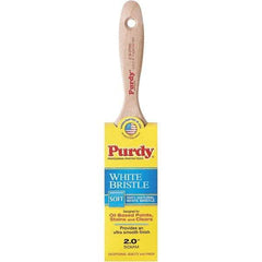 Purdy - 2" Flat Hog Trim Brush - 2-7/8" Bristle Length, 2-7/8" Wood Beavertail Handle - USA Tool & Supply