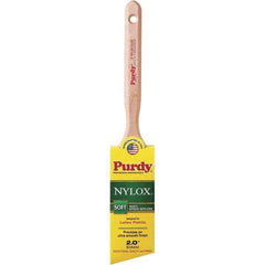 Purdy - 2" Angled Synthetic Trim Brush - 2-11/16" Bristle Length, 2-11/16" Wood Fluted Handle - USA Tool & Supply