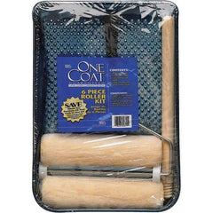 Bestt-Liebco - 12" Long, 3/8" Nap, Mini Roller Kit - 9" Wide, Metal Frame, Includes Paint Tray, Roller Cover & Frame - USA Tool & Supply