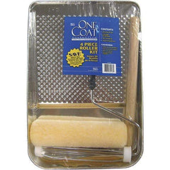 Bestt-Liebco - 12" Long, 3/8" Nap, Mini Roller Kit - 9" Wide, Metal Frame, Includes Paint Tray, Roller Cover & Frame - USA Tool & Supply