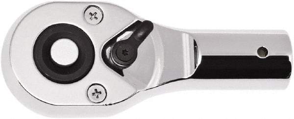 GearWrench - 3/4" Drive Pear Head Ratchet - Full Polish Chrome Finish, 8" OAL, 24 Gear Teeth, Standard Head - USA Tool & Supply