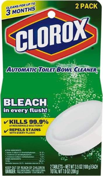 Clorox - 3.5 oz Tablet Solid Toilet Bowl Cleaner - Unscented Scent, Disinfectant, Bathroom Surfaces - USA Tool & Supply