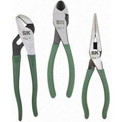 SK - Plier Sets - 3PC 8"LN 10"T/G 8"HD PUMP PLIER SET - USA Tool & Supply