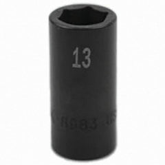 SK - Impact Socket - 3/8"DR 6PT 13MM SEMI-DEEP IMPACT SOCKET - USA Tool & Supply