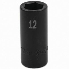 SK - Impact Socket - 3/8"DR 6PT 12MM SEMI-DEEP IMPACT SOCKET - USA Tool & Supply