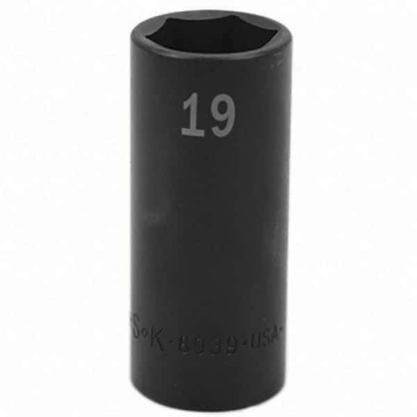 SK - Impact Socket - 3/8"DR 19MM DEEP IMPACT SOCKET - USA Tool & Supply