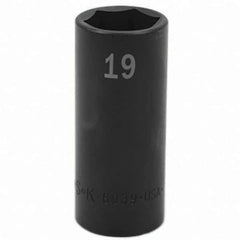 SK - Impact Socket - 3/8"DR 19MM DEEP IMPACT SOCKET - USA Tool & Supply