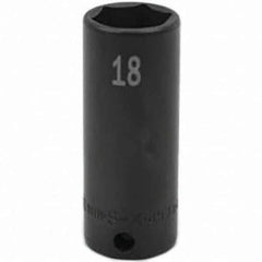 SK - Impact Socket - 3/8"DR 18MM DEEP IMPACT SOCKET - USA Tool & Supply