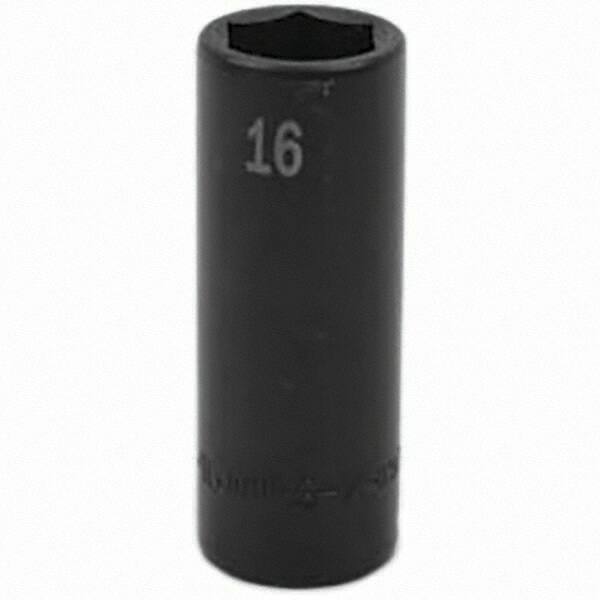 SK - Impact Socket - 3/8"DR 16MM DEEP IMPACT SOCKET - USA Tool & Supply