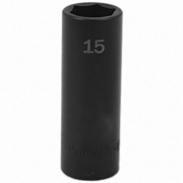 SK - Impact Socket - 3/8"DR 15MM DEEP IMPACT SOCKET - USA Tool & Supply