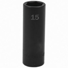 SK - Impact Socket - 3/8"DR 15MM DEEP IMPACT SOCKET - USA Tool & Supply
