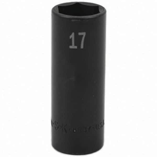 SK - Impact Socket - 3/8"DR 17MM DEEP IMPACT SOCKET - USA Tool & Supply