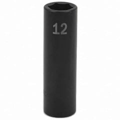 SK - Impact Socket - 3/8"DR 12MM DEEP IMPACT SOCKET - USA Tool & Supply