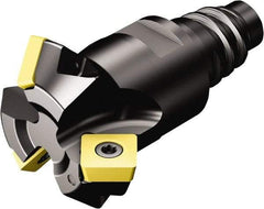 Sandvik Coromant - 25.5mm Cut Diam, 24.2mm Arbor Hole, 5.47mm Max Depth of Cut, 45° Indexable Chamfer & Angle Face Mill - 4 Inserts, 495-09T3M-XL Insert, Right Hand Cut, Through Coolant, Series CoroMill 495 - USA Tool & Supply