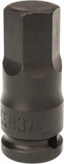 Paramount - 1/2" Drive, 3/4" Impact Hex Bit Socket - 1-1/2" Bit Length, 2-3/8" OAL - USA Tool & Supply