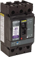 Square D - 200 Amp, 600 VAC, 3 Pole, Panel Mount Molded Case Circuit Breaker - Thermal Magnetic Trip, Multiple Breaking Capacity Ratings, 87.4mm Deep x 191mm High x 104.7mm Wide - USA Tool & Supply