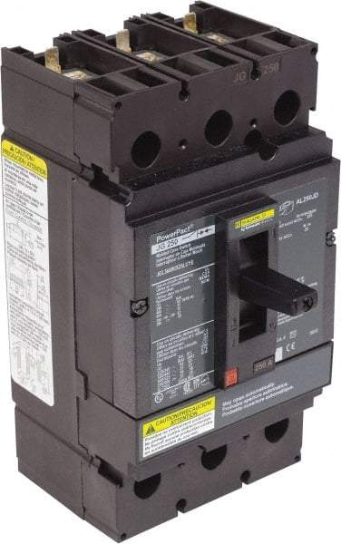 Square D - 600 VAC, 250 Amp, Automatic Molded Case Switch - 3 Pole, 18 kA Interrupting Rating x Line/Load Lug Connection, 4.1 Inch Wide x 3.4 Inch Deep x 7.52 Inch High - USA Tool & Supply