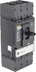 Square D - 600 Amp, 600 VAC, 3 Pole, Panel Mount Molded Case Circuit Breaker - Electronic Trip, Multiple Breaking Capacity Ratings, 2 AWG - USA Tool & Supply