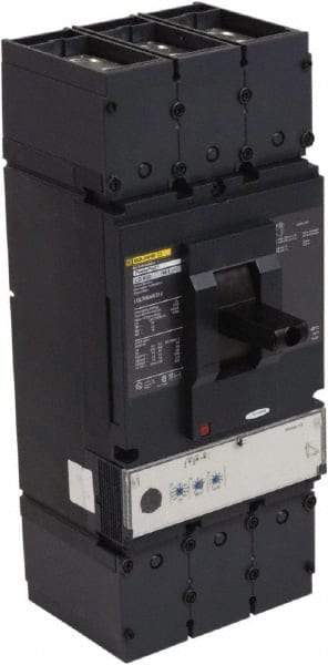 Square D - 600 Amp, 600 VAC, 3 Pole, Panel Mount Molded Case Circuit Breaker - Electronic Trip, Multiple Breaking Capacity Ratings, 2 AWG - USA Tool & Supply