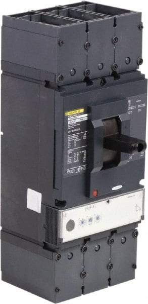 Square D - 400 Amp, 600 VAC, 3 Pole, Panel Mount Molded Case Circuit Breaker - Electronic Trip, Multiple Breaking Capacity Ratings, 2 AWG - USA Tool & Supply