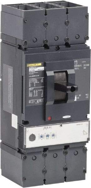 Square D - 400 Amp, 600 VAC, 3 Pole, Panel Mount Molded Case Circuit Breaker - Electronic Trip, Multiple Breaking Capacity Ratings, 2 AWG - USA Tool & Supply