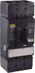 Square D - 600 Volt, 600 Amp, Automatic Molded Case Switch - 3 Pole, 18 at 600 VAC, 35 at 480 VAC, 65 at 240 VAC kA Interrupting Rating, Line/Load Lug Connection - USA Tool & Supply