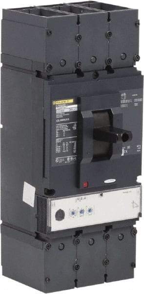 Square D - 600 Amp, 600 VAC, 3 Pole, Panel Mount Molded Case Circuit Breaker - Electronic Trip, Multiple Breaking Capacity Ratings, 2 AWG - USA Tool & Supply