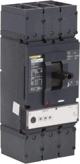 Square D - 600 Amp, 600 VAC, 3 Pole, Panel Mount Molded Case Circuit Breaker - Electronic Trip, Multiple Breaking Capacity Ratings, 2 AWG - USA Tool & Supply