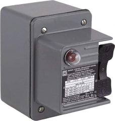 Square D - 2 Poles, 16 Amp, NEMA, Enclosed Toggle Manual Motor Starter - 1 hp at 115 VAC, 1 hp at 230 VAC, 1 hp at 277 VAC, 3/4 hp at 115 VDC & 3/4 hp at 230 VDC, CE, CSA, NEMA 4 & UL Listed - USA Tool & Supply