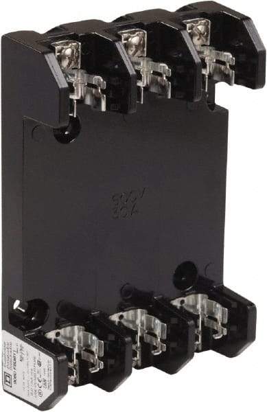 Square D - 3 Pole, 600 Volt, 30 Amp, Surface Mount Fuse Holder - Compatible with H Class Fuse - USA Tool & Supply