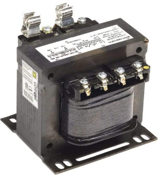 Square D - 150 VA, Top Mount Fuse Block Control Transformer - 50/60 Hz, 3.59 Inch Deep x 3.2 Inch High - USA Tool & Supply