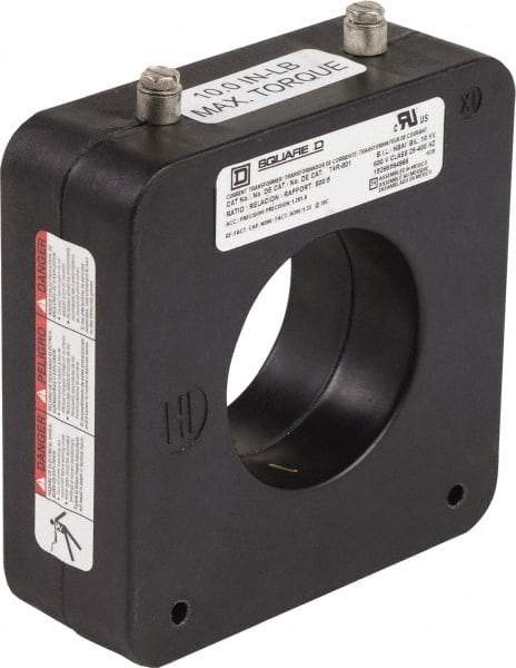 Square D - 800 Amp AC Input, 5 Amp AC Output, Panel Meter Donut Current Transformer - Screw Terminal - USA Tool & Supply