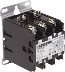 Square D - 3 Pole, 25 Amp Inductive Load, Definite Purpose Contactor - 35 Amp Resistive Rating - USA Tool & Supply