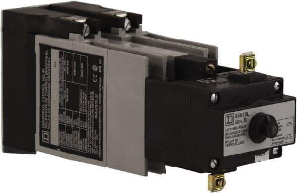 Square D - Electromechanical Screw Clamp General Purpose Relay - 10 Amp at 600 VAC, 8NO, 110 VAC at 50 Hz & 120 VAC at 60 Hz - USA Tool & Supply